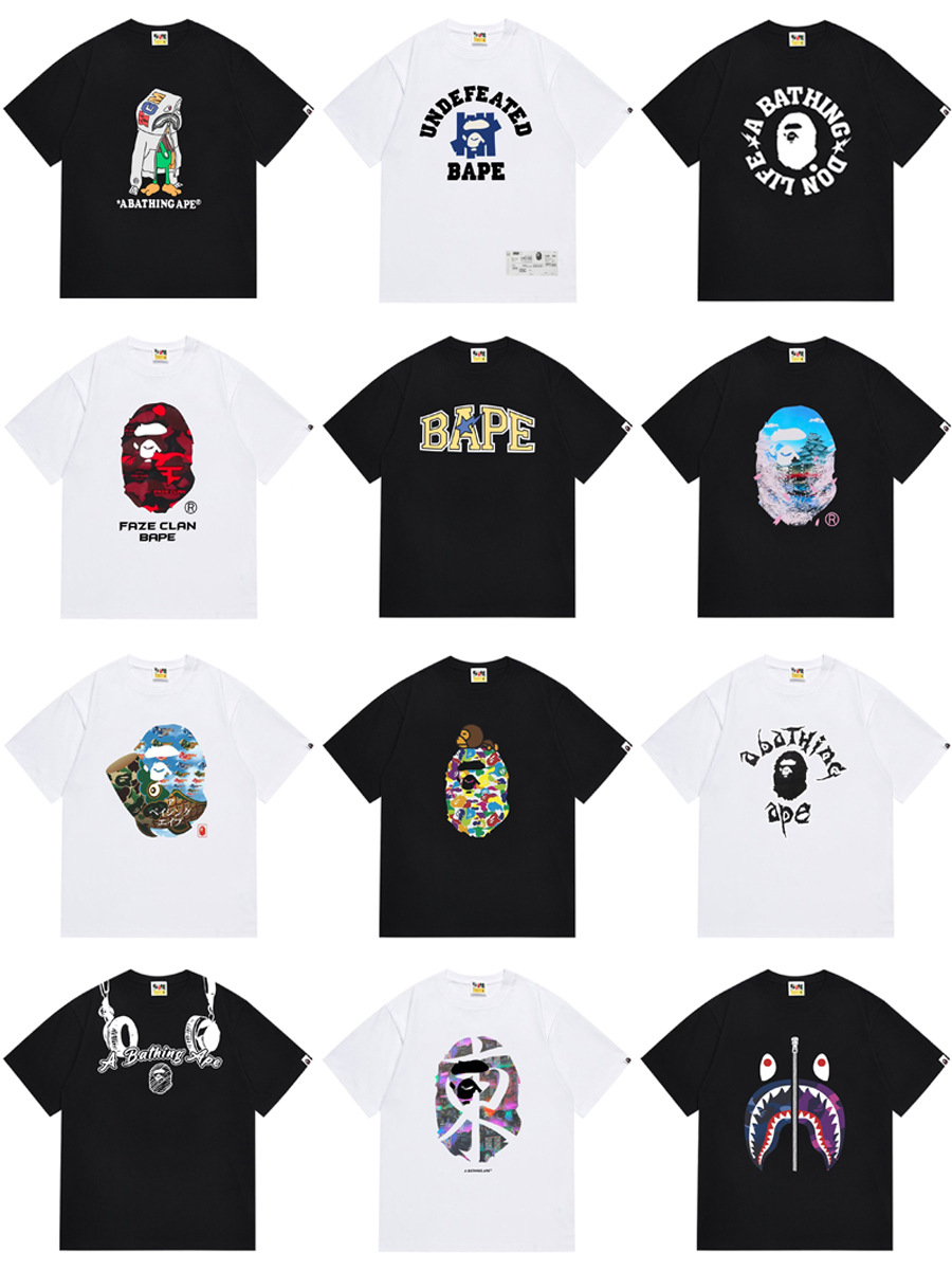 Bape Ape Head Shark Qısaqol Futbolka