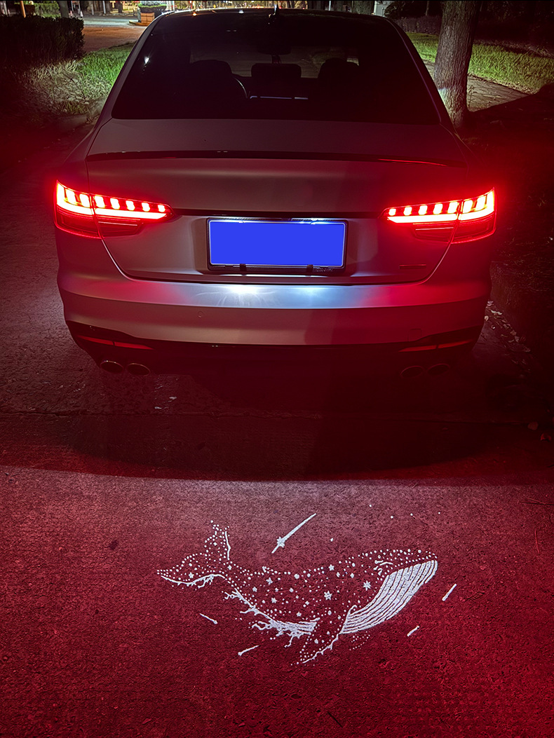 Suitable for Audi license plate projection light, license plate light A6L A4L Q5L A3 Q3 Q7 A3 A1 Q2L lighting modification for personalized customization
