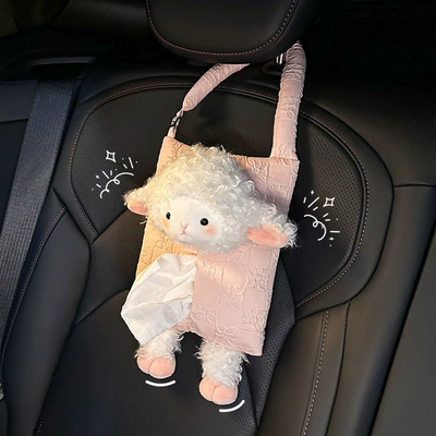 car tissue box plush: Car tissue box/set