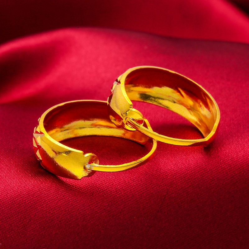 Copper golden retro earrings