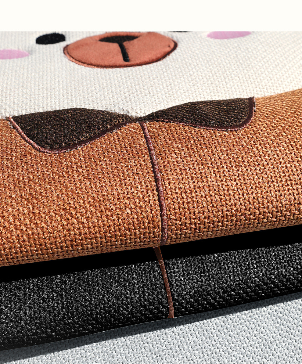 Four Seasons Universal Linen Three-Dimensional Cartoon Flying Bear Car Cushion Cute Internet Celebrity Linen Car Cushion Multi-Piece Set