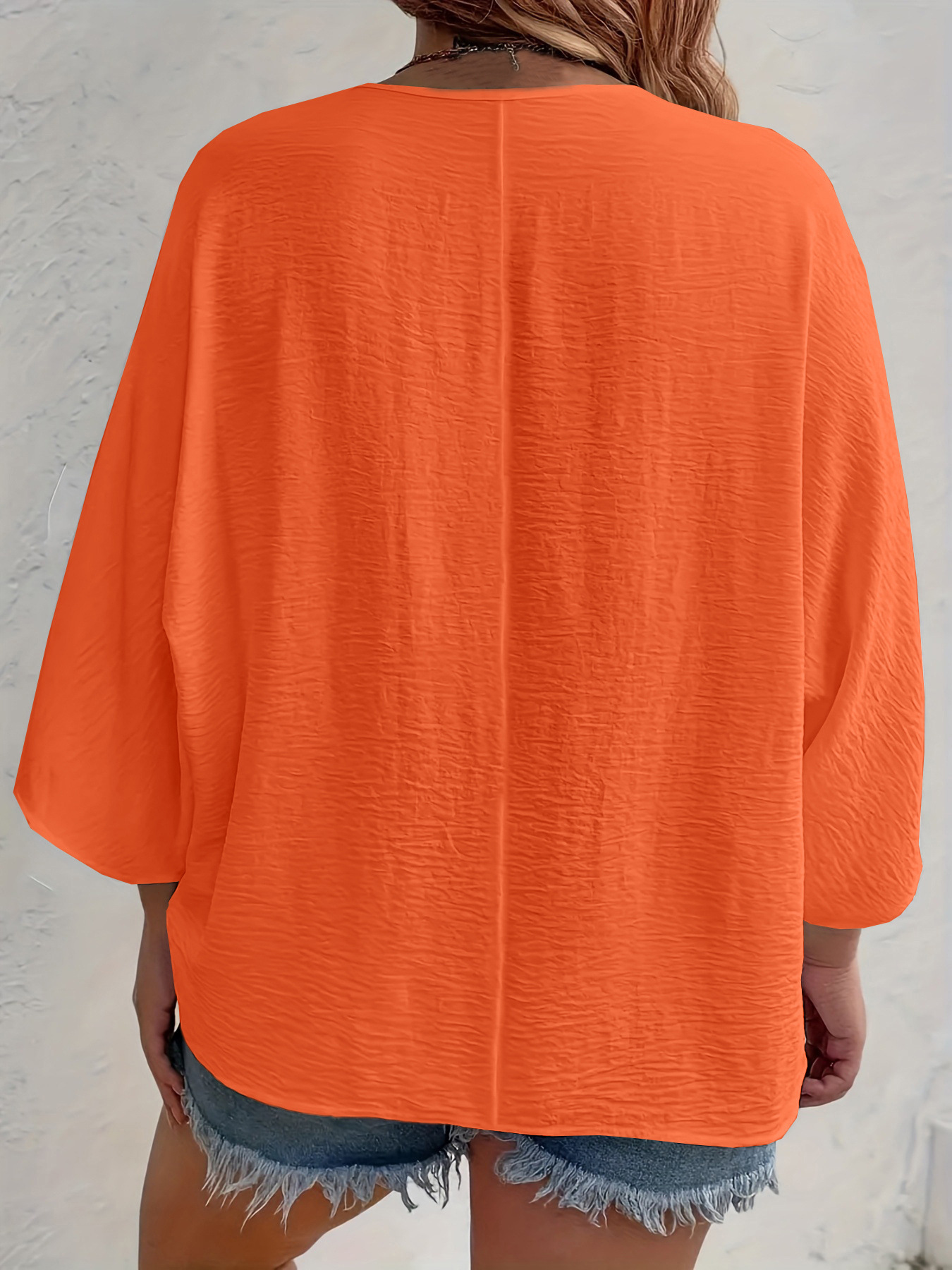 Women's Clothing Spring And Autumn New Women's V Neck Button Ice Silk Wrinkle Solid Color Cardigan Long Sleeve Women_voghion.com