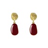 Burgundy design fresh earrings, trend of season, internet celebrity