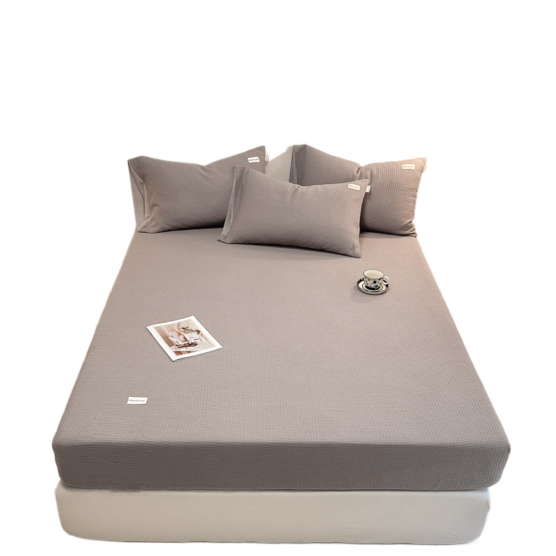 Sombrilla de cama acolchada de algodón de soja de una sola pieza cubierta protectora de colchón grueso de algodón puro 2025 nueva cubierta de cama Four Seasons Universal 3