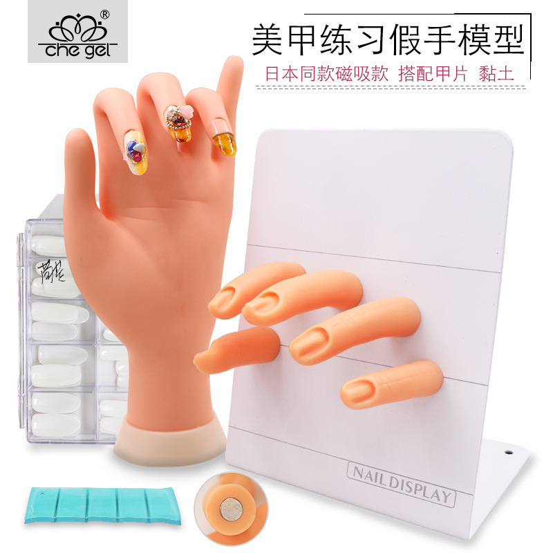 Beginner Nail Art Practice Hand Model Arm Fake Finger Tool for Beginners Nail Salon Imitation Rubber Silicone Nail Tips Beginner Nail Art Practice Hand Model Arm Fake Finger Tool for Beginners Nail Salon Imitation Rubber Silicone Nail Tips