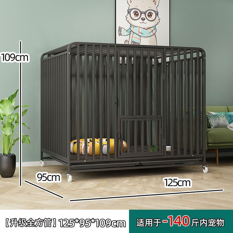 狗笼子六面全管大型犬狗笼加粗中型犬笼子金毛拉布拉多室内带厕所|undefined