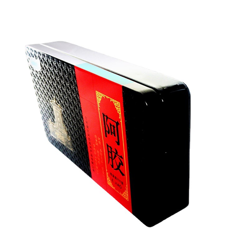 新款深压纹阿胶铁盒精美阿胶包装盒礼品盒