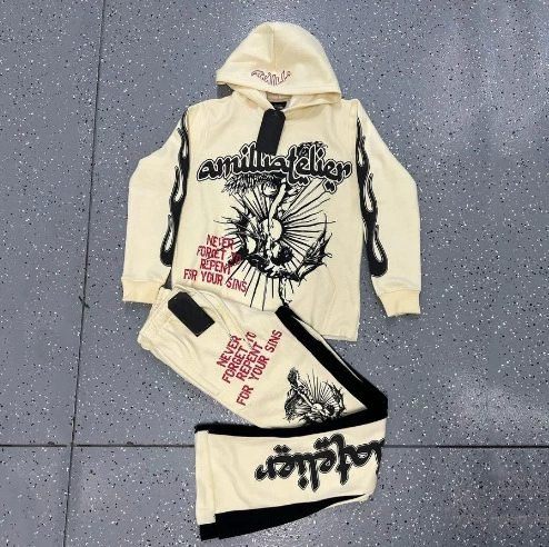Hell Star Cross -border American Retro Hellstar худи в стиле ретро, свободный уличный комплект для мужчин и женщин