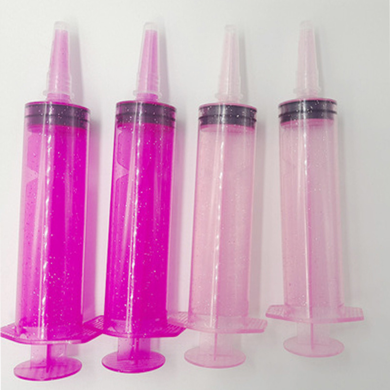 跨境新款万圣感恩派队亮粉 粉色系列60ml针筒推杆注射饮料器玩具
