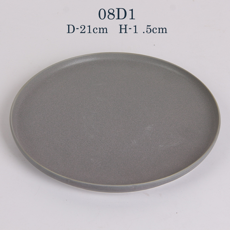 Asa Comercio exterior profundo y superficial placa redonda de cerámica Hotel hogar plato de cerámica plato de fruta ensalada placa occidental Placa de carne