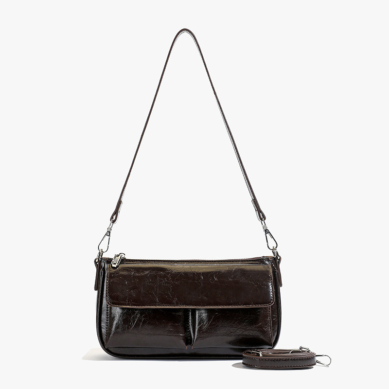 Retro versátil bolso de mujer 2025 nueva moda simple bolso de hombro casual nicho bolso de diseño de moda