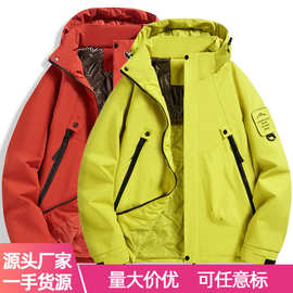 棉衣秋冬款冲锋户外男女同款棉袄防风防水加厚保暖石墨烯棉服批发