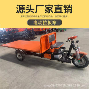 Ready-Made Electric Flatbed Tricycle for Household Agricultural Water Battery High-Power Pulling Board and Brick Goods High-Power Vehicle