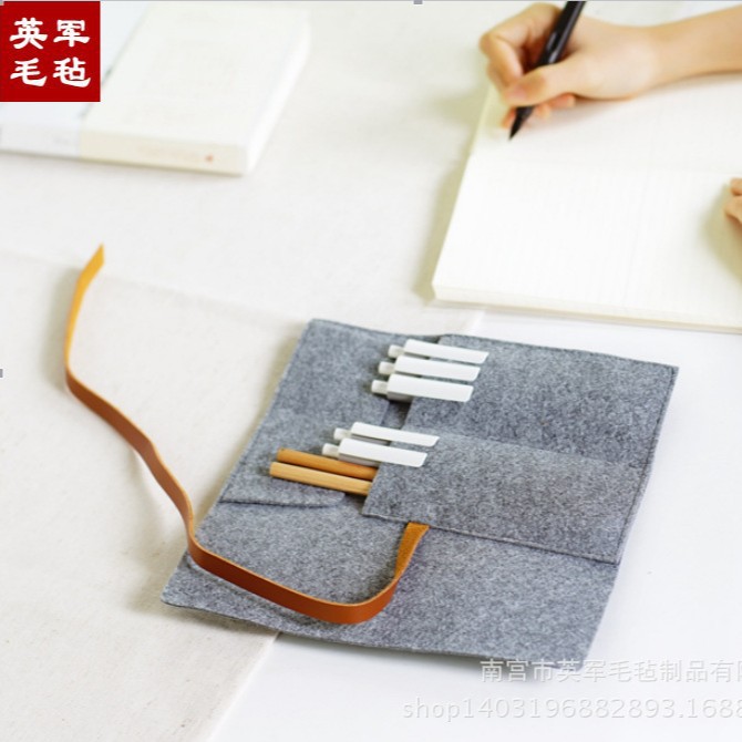 供应毛毡笔袋厂家直销质量保证新品促销中便携创意创意收纳礼品