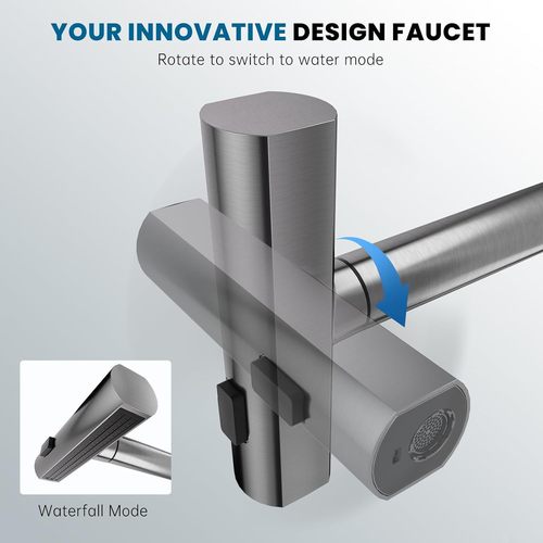 304 stainless steel kitchen pull-out faucet Rainfall waterfall hot and cold water dish basin sink faucet