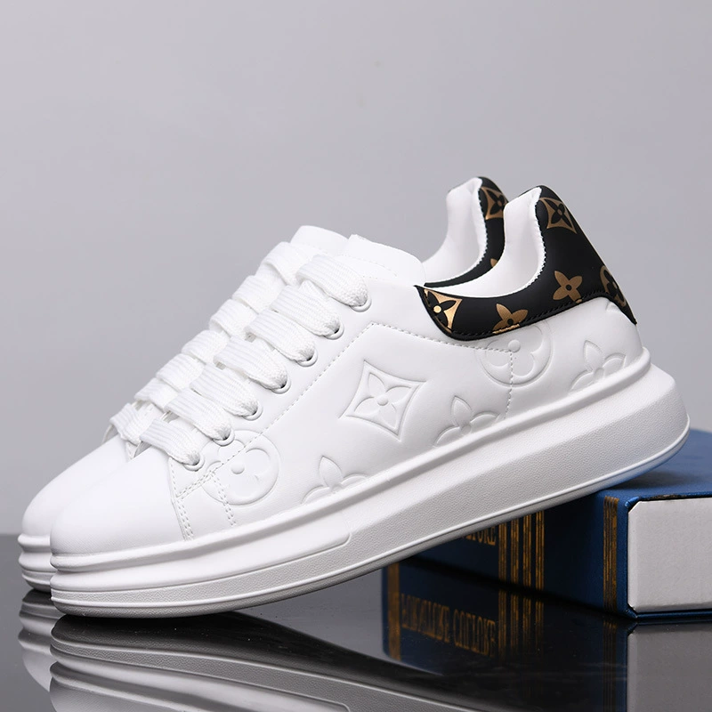 Весенняя и летняя маленькая белая обувь мужская обувь корейская версия дикая кожа дышащая студенческая повседневная пара обувь увеличенная доска обувь женская KY2035