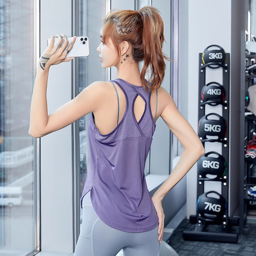Cross-border new women's sports bra breathable fitness clothes yoga sexy tank top with beautiful back design loose style for women