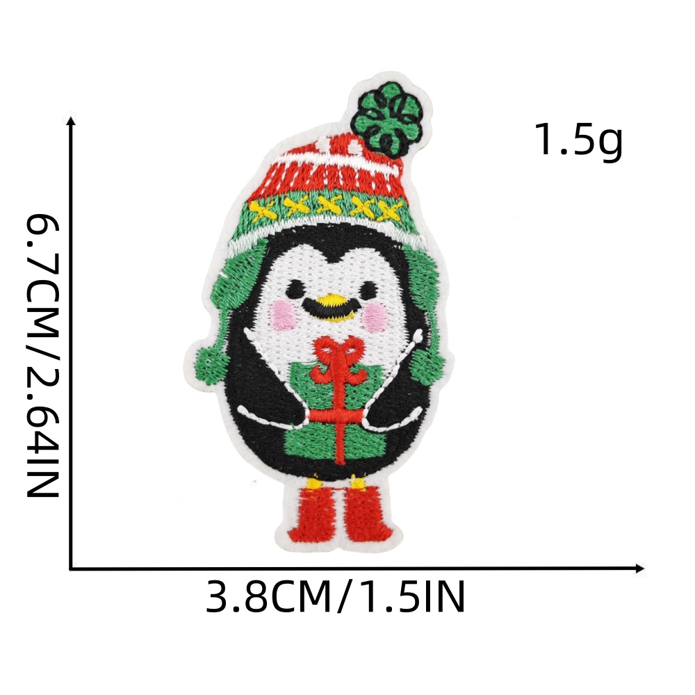 3g Weight Clothing Sticker Patches Classification 1 Piece, 1 Set Quantity Nonwoven, Polyester Material Christmas Festival Letter, Snowman, Snowflake Pattern Cute Style 1 Piece 1 Set Cute Letter Chrismas Snowman Snowflake Nonwoven Polyester Clothing Sticker Patches 8