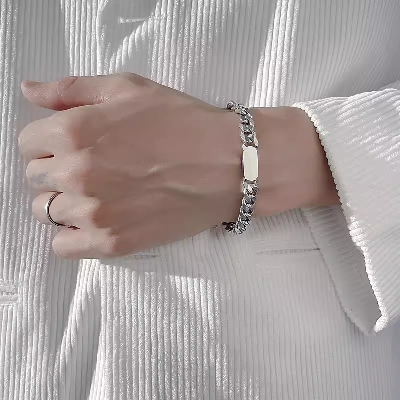 Nameplate bracelet 17+5cm