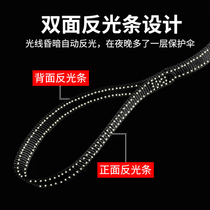 Noche DE SEGURIDAD mascota tracción cuerda tira reflectante medio y perros pequeños a prueba de explosiones collar de perforación perro cuerda perro caminar cuerda fabricante