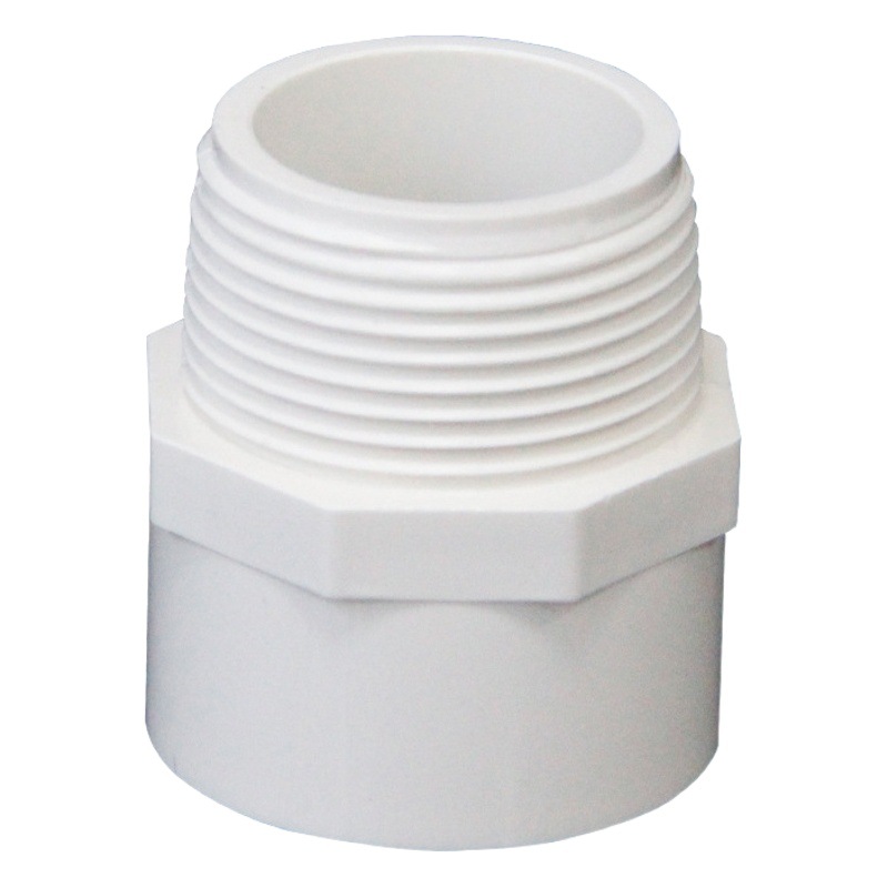 PVC de doble cabeza cable exterior Conector directo viscosa rosca exterior REDUCCIÓN DE recto espesado accesorios de tubería de suministro de agua