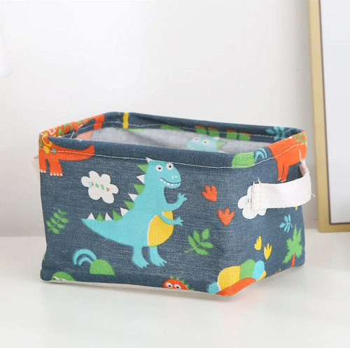 Desk Storage Basket High-Quality Fabric Cute Cosmetics Underwear Socks Miscellaneous Foldable Organizing Bag