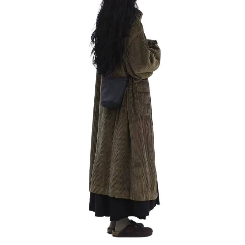 Corduroy retro jacket, trench coat