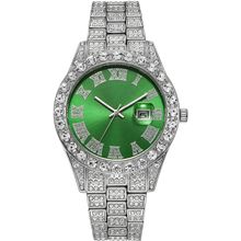 潮流爆款Hiphop手表欧美爆款男士嘻哈罗马刻度镶钻男士石英腕表现