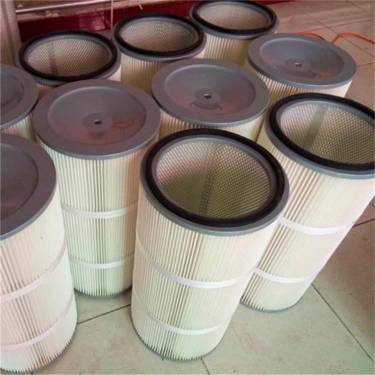 供应水泥厂搅拌站除尘滤芯3266聚酯纤维 滤筒仓顶来图来样