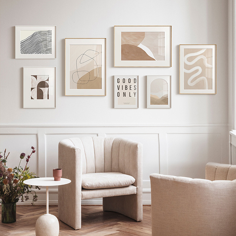 Restaurant Decorative Paintings, Dining Room and Kitchen Wall Art, Photography, Bottle and Floral Cardboard Paintings, Minimalist Ins-Style