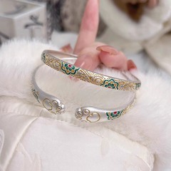 東洋の夢！古代の金彩猫爪ブレスレットは、エレガントで豪華で絶妙な古代の魅力を示しています。