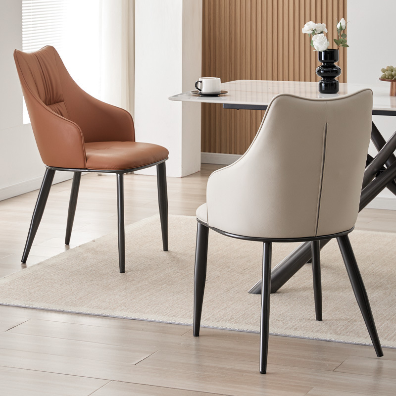 Silla de comedor de lujo ligera italiana silla de comedor casera taburetes nórdicos silla de hotel de negociación moderna