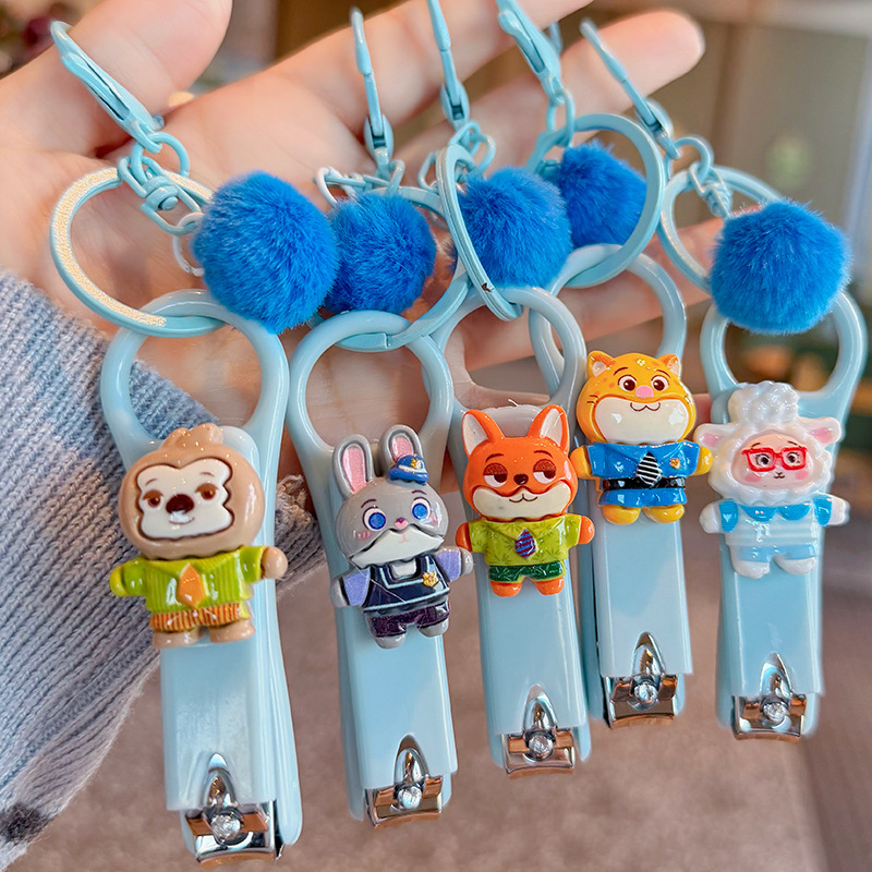 Soft and Cute Cartoon Animal Rabbit Police Officer Nail Clippers Children's Creative Cute Fox Rabbit Nail Clippers
