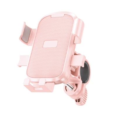 Car phone holder, Holder Bicycle Vehicle Universal Shockproof - z1-pink-handlebar-model