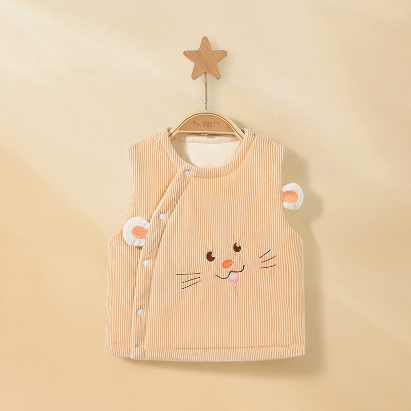 Baby chaleco de invierno y otoño niños chaleco de algodón caliente para niños chaleco de invierno para niñas grueso chaleco de hombro para bebés