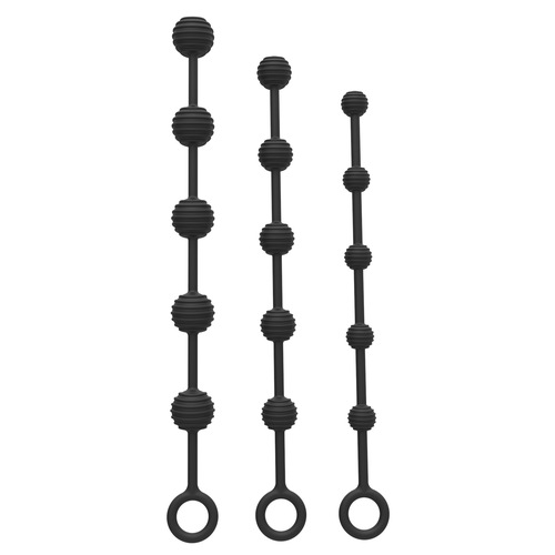 Adult sex toys silicone threaded bead anal plug female masturbation rear anal plug pull bead three-piece set manufacturer sales
