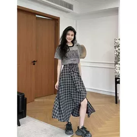 时尚休闲套装;连衣裙;大码休闲套装