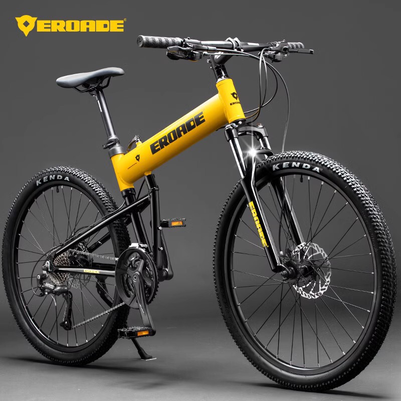 EROADE Folding Mountain Bike Zeo Horse Variable Speed Bike Male Adult Off-road Teenager Aluminum Disc Brake Racing Car
