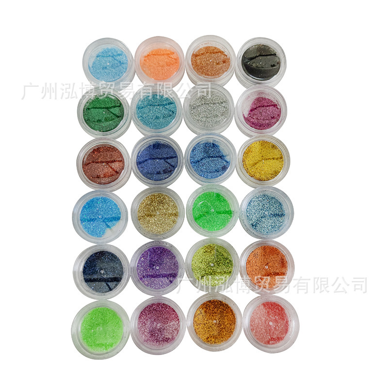 Nail art jewelry 40 color glitter powder laser glitter powder slime DIY tattoo material 24 color nail powder