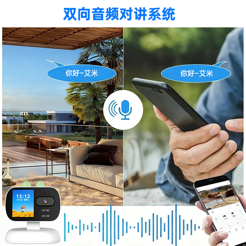 Cámara de Vigilancia Inalámbrica para Interiores 3MP 360° de Plástico ABS, para Interior image 4