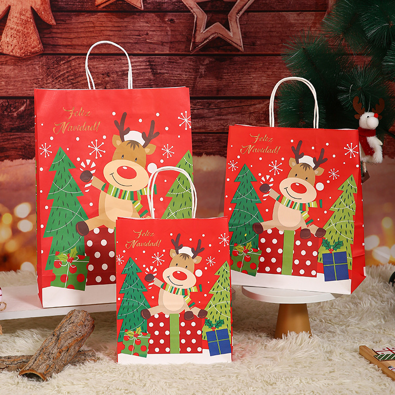 Bolsa de regalo de Navidad para la fiesta de la víspera de Navidad bolsa de regalo INS viento bolsa de Santa al por mayor