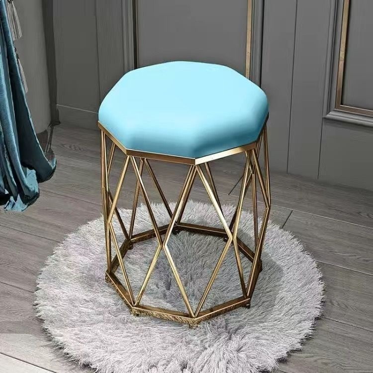 Ins-Style Italian-Style Round Stool, Nordic Bedroom Trendy Vanity Stool, Makeup Table Stool