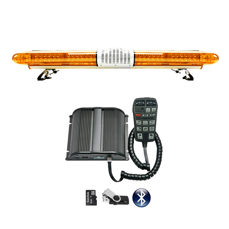 High-power LED long-row warning light strobe light 1.2m with siren + Bluetooth MP3 alarm 285R9