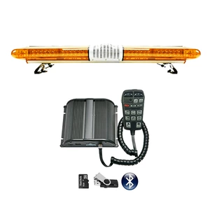 High-power LED long-row warning light strobe light 1.2m with siren + Bluetooth MP3 alarm 285R9