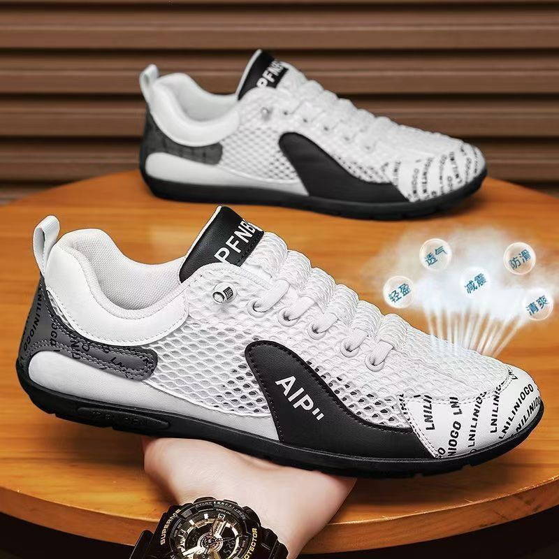 Zapatos de hombre, zapatos de verano transpirables de malla suave antideslizante, zapatos de moda deportivos casuales, zapatos de Agan.