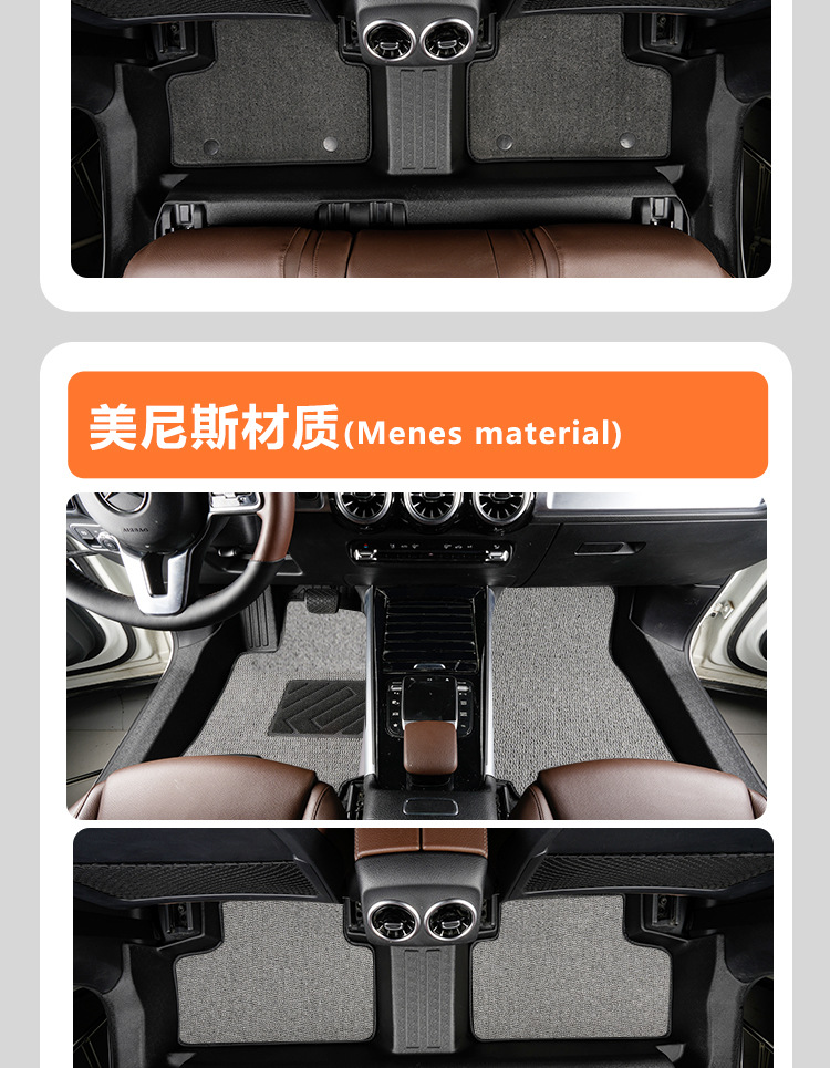 Suitable for Mercedes-Benz GLB five-seater/seven-seater, full coverage for the front two rows including door sills, 20-26 models, TPE car floor mats