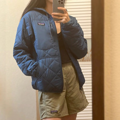跨境巴塔Patag户外美版复古菱纹飞行员休闲轻量防风保暖连帽棉服