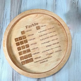 Wooden Dice Tray for Farkle Classic Dice Game ľ�������бP