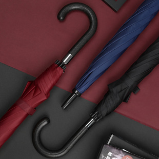Long handle umbrella 23 inch curved umbrella custom enterprise logo straight rod business automatic umbrella manufacturers wholesale new
