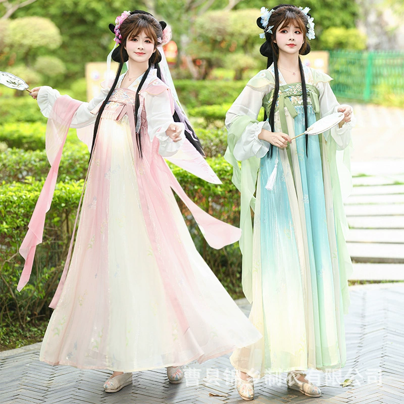 Jinxiang Original Hanfu Girl [Sihan] Tang Qi грудь юбка вышивка китайский элемент улучшает ежедневные весенние и летние новые модели